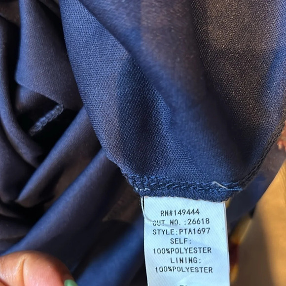 Vintage style blue  floral blouse Sz M - Picture 10 of 11